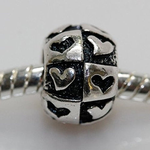 Charm With Hearts Carved out on Charm European Bead Compatible for Most European Snake Chain Bracelet - Sexy Sparkles Fashion Jewelry - 3
