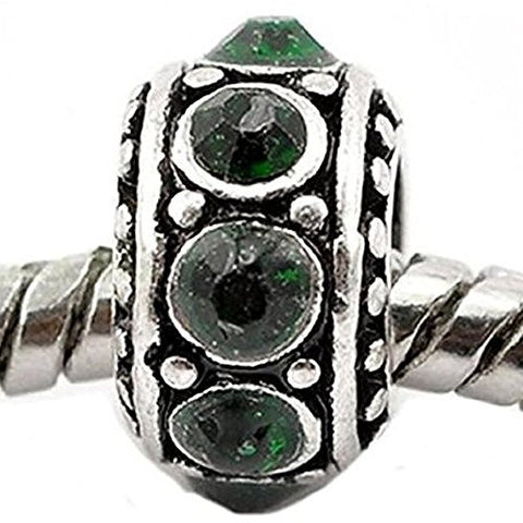 May Birthstone Spacer Bead Charm for European Snake Chain Charm Bracelet - Sexy Sparkles Fashion Jewelry - 1