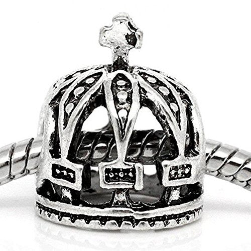 Prince CrownHollow Pattern Charm European Bead Compatible for Most European Snake Chain Bracelet - Sexy Sparkles Fashion Jewelry - 1