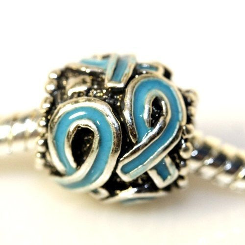 Awareness Ribbon/cancer Survivor Charm (Blue) - Sexy Sparkles Fashion Jewelry