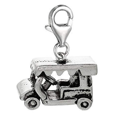 Car/ Wagon Clip On For Bracelet Charm Pendant for European Charm Jewelry w/ Lobster Clasp