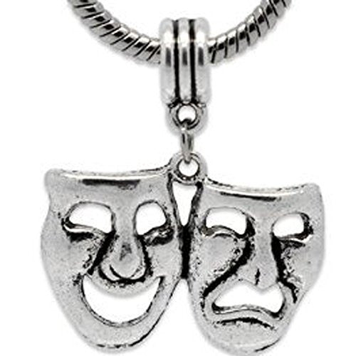 Masks Charm Dangle Spacer European Bead Compatible for Most European Snake Chain Bracelet - Sexy Sparkles Fashion Jewelry - 1