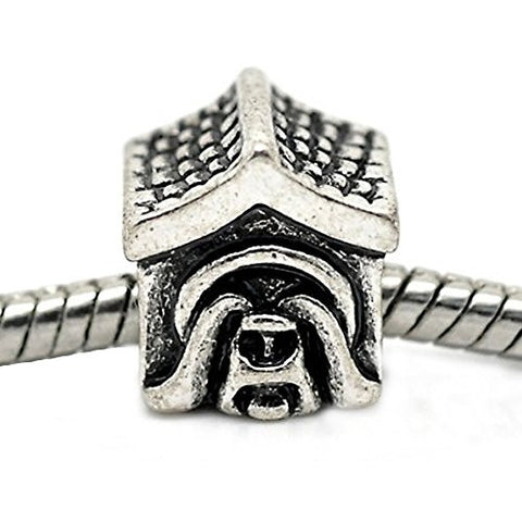 Dog House Spacer Bead European Bead Compatible for Most European Snake Chain Charm Bracelet - Sexy Sparkles Fashion Jewelry - 1