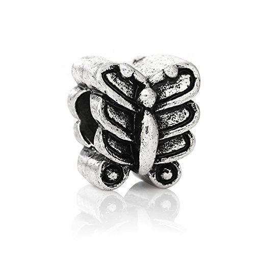 Butterfly European European Bead Compatible for Most European Snake Chain Charm Bracelet