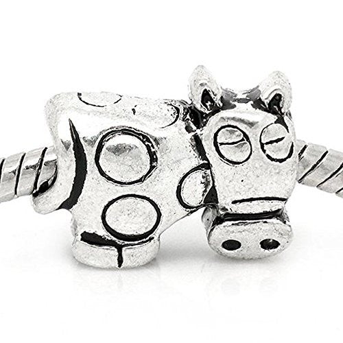 Cow Bead European Bead Compatible for Most European Snake Chain Charm Bracelet - Sexy Sparkles Fashion Jewelry - 1