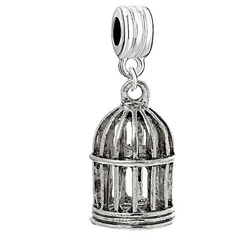 Birdcage Charm Bead Spacer Bead for European Snake Chain Charm Bracelet - Sexy Sparkles Fashion Jewelry