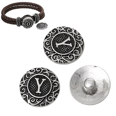 Alphabet Letter Y Chunk Snap Button or Pendant Fits Snaps Chunk Bracelet - Sexy Sparkles Fashion Jewelry - 2
