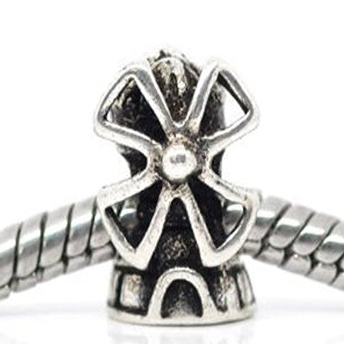 Windmill Charm Spacer European Bead Compatible for Most European Snake Chain Bracelet - Sexy Sparkles Fashion Jewelry