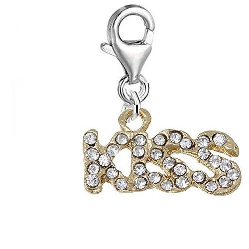 Dangling Kiss Clip-on Bead for Charm Bracelet or Necklace - Sexy Sparkles Fashion Jewelry