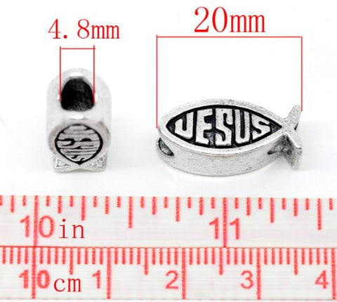 Jesus Fish European Bead Compatible for Most European Snake Chain Bracelet - Sexy Sparkles Fashion Jewelry - 3