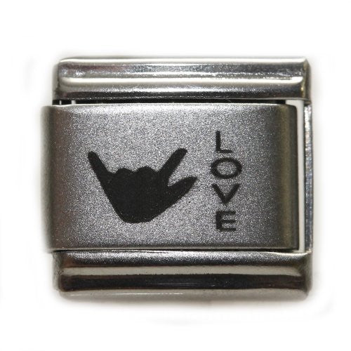 Love Laser Italian Link Bracelet Charm - Sexy Sparkles Fashion Jewelry - 1