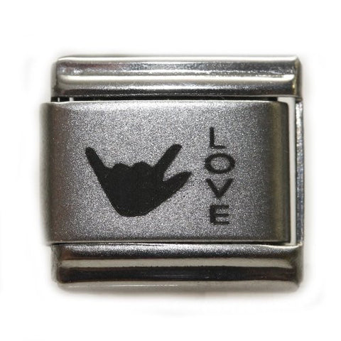 Love Laser Italian Link Bracelet Charm - Sexy Sparkles Fashion Jewelry - 1