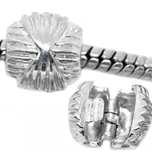 Two(2) Weaveclip & Lock Beads European Bead Compatible for Most European Snake Chain Charm Bracelet - Sexy Sparkles Fashion Jewelry