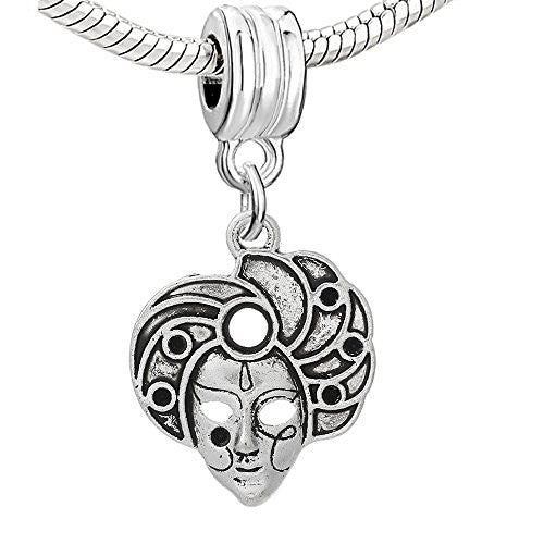 Mardi Gras Women Dangle Charm European Bead Compatible for Most European Snake Chain Bracelet - Sexy Sparkles Fashion Jewelry