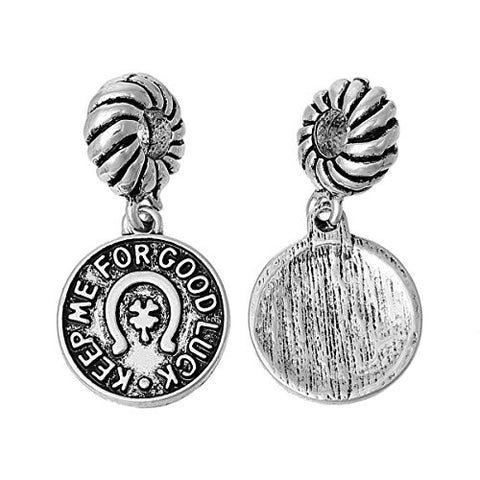 Keep Me For Good Luck Horse Shoe Design Charm Bead for Most European Snake Chain Bracelet - Sexy Sparkles Fashion Jewelry - 3