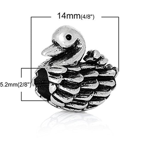 Swan Bead Compatible for Most European Snake Chain Bracelet - Sexy Sparkles Fashion Jewelry - 2