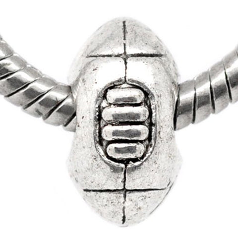 Football Charm Tone European Style Charm European Bead Compatible for Most European Snake Chain Bracelet - Sexy Sparkles Fashion Jewelry - 1