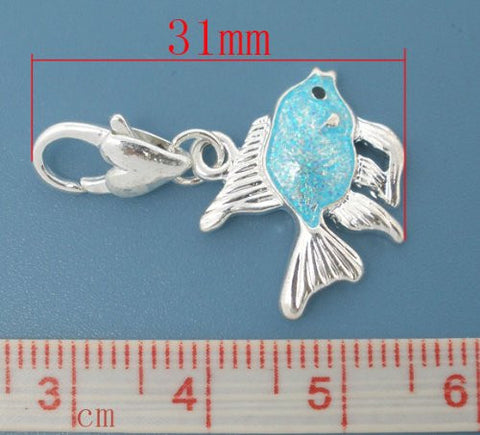 Fish Clip on Pendant for European Jewelry w/ Lobster Clasp - Sexy Sparkles Fashion Jewelry - 3