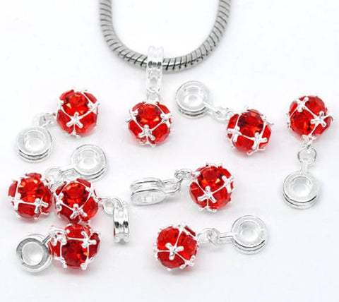 July Birthstone Dangle European Bead Charm - Sexy Sparkles Fashion Jewelry - 2