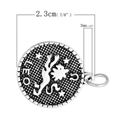 Round Leo Charm Pendant - Sexy Sparkles Fashion Jewelry - 2