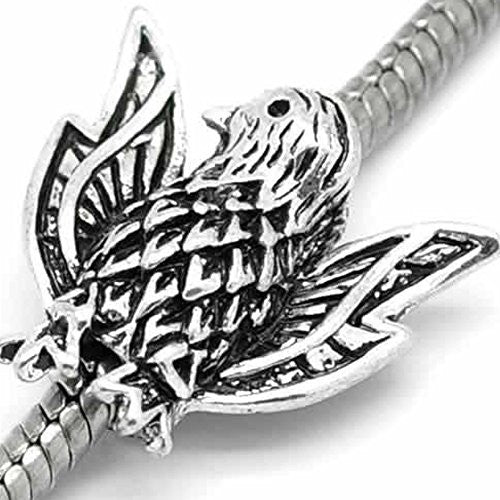 Hawk Charm European Bead Compatible for Most European Snake Chain Bracelet - Sexy Sparkles Fashion Jewelry - 1