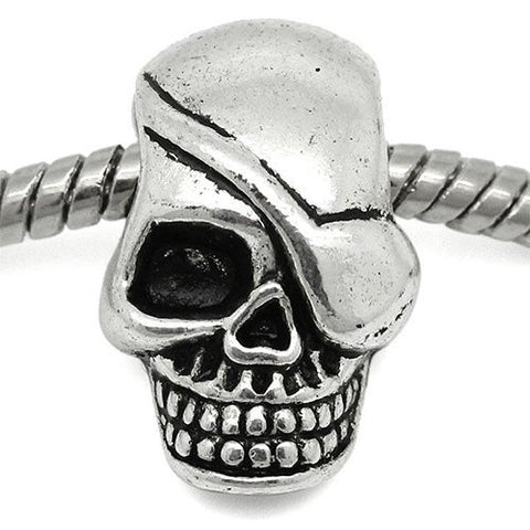 Halloween Skeleton Skull Charm European Bead Compatible for Most European Snake Chain Bracelet - Sexy Sparkles Fashion Jewelry - 4
