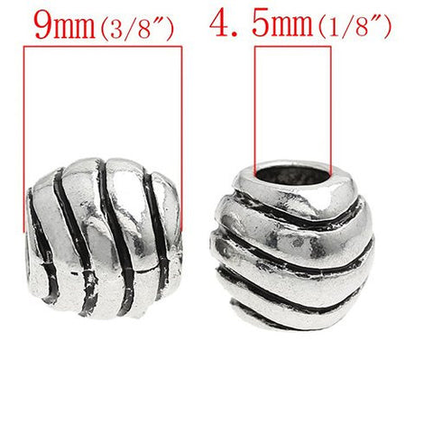 Stripes on European Bead Compatible for Most European Snake Chain Bracelet - Sexy Sparkles Fashion Jewelry - 3