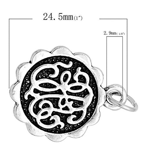 Flower Design Charm Pendant for Necklace - Sexy Sparkles Fashion Jewelry - 2