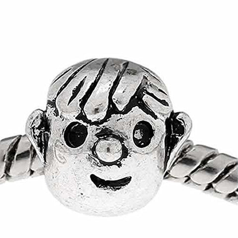 Boy/my Son Charm Bead For Snake Charm Compatible with European Snake Chain Charm Bracelet - Sexy Sparkles Fashion Jewelry - 1