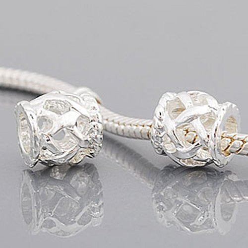 Barrel Style Weaved European Bead Compatible for Most European Snake Chain Bracelet - Sexy Sparkles Fashion Jewelry