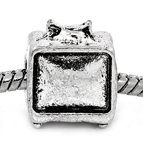 Tv Set Bead Spacer for Snake Chain Charm Bracelet - Sexy Sparkles Fashion Jewelry - 1