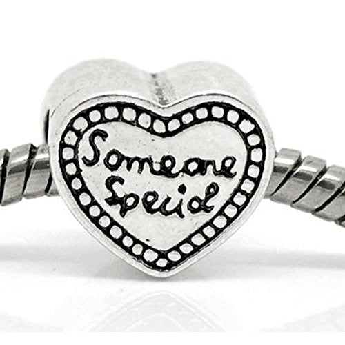 "Someone Special" Heart Bead European Bead Compatible for Most European Snake Chain Bracelet - Sexy Sparkles Fashion Jewelry - 1