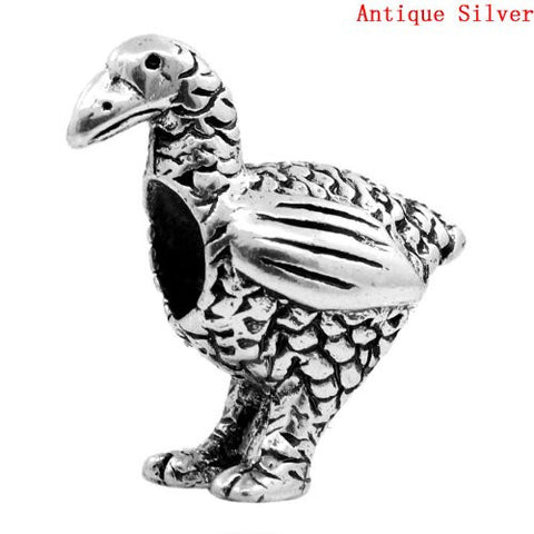 Thanksgiving Baby Turkey Bird Charm European Bead Compatible for Most European Snake Chain Bracelet - Sexy Sparkles Fashion Jewelry - 2