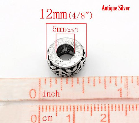 Metal Pattern Design Charm Spacer European Bead Compatible for Most European Snake Chain Bracelet - Sexy Sparkles Fashion Jewelry - 3