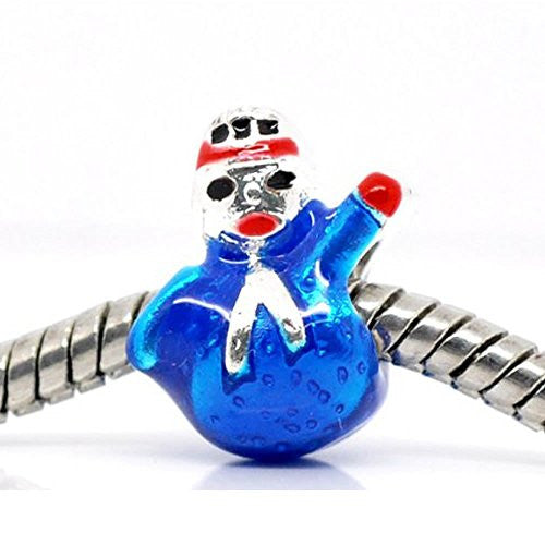 Christmas SnowmanCharm European Bead Compatible for Most European Snake Chain Bracelet - Sexy Sparkles Fashion Jewelry - 1
