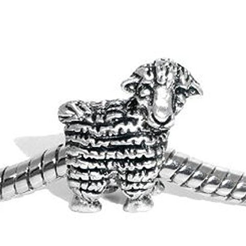 Sheep Animal Bead Spacer for Snake Chain Charm Bracelet - Sexy Sparkles Fashion Jewelry - 1