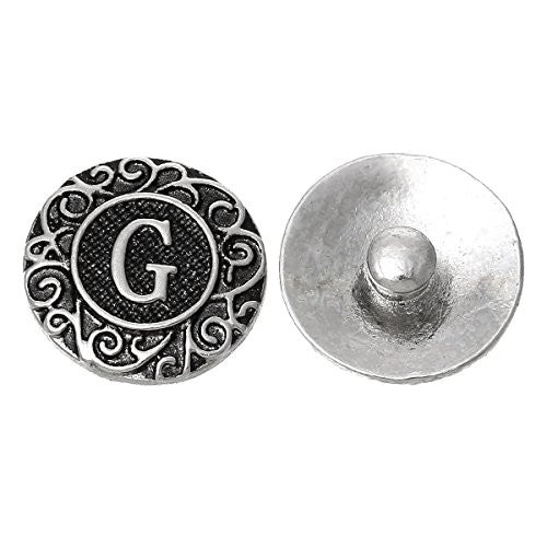Alphabet Letter G Chunk Snap Button or Pendant Fits Snaps Chunk Bracelet - Sexy Sparkles Fashion Jewelry - 1