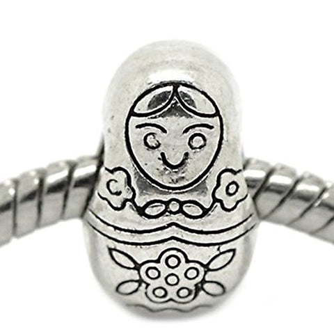 Babushka Doll Russian European Bead Compatible for Most European Snake Chain Bracelet - Sexy Sparkles Fashion Jewelry - 1