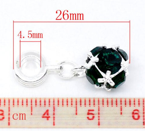May Birthstone European Bead Compatible for Most European Snake Chain Charm Bracelet - Sexy Sparkles Fashion Jewelry - 4