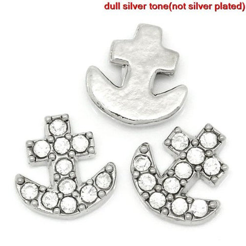 Anchor Floating Charm For Glass Living Memory Lockets - Sexy Sparkles Fashion Jewelry - 3
