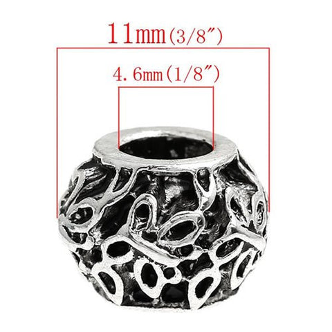Butterfly Carved Pattern Charm European Bead Compatible for Most European Snake Chain Bracelet - Sexy Sparkles Fashion Jewelry - 3