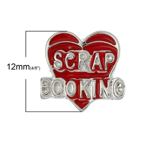 Scrap Booking Floating Charm For Glass Living Memory Lockets - Sexy Sparkles Fashion Jewelry - 2