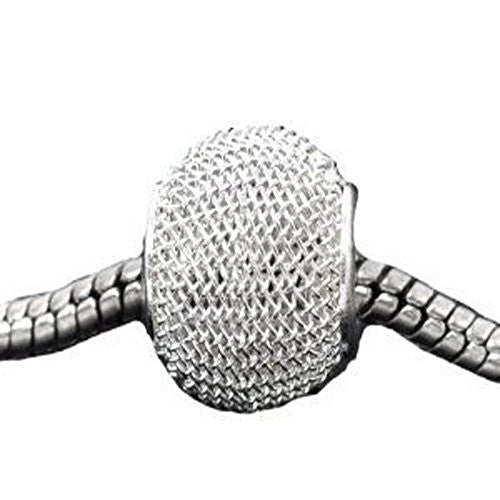 Mesh Spacer European Bead Compatible for Most European Snake Chain Bracelet