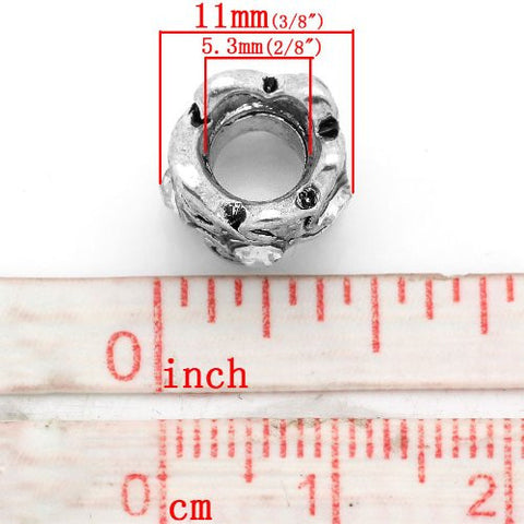 Clear  Rhinestone Spacer Bead European Bead Compatible for Most European Snake Chain Charm Bracelet - Sexy Sparkles Fashion Jewelry - 3