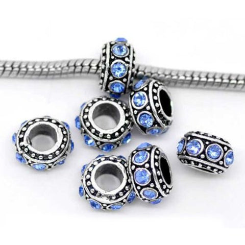 September Birthstone Spacer Bead Charm for european snake chain charm Bracelet - Sexy Sparkles Fashion Jewelry - 2