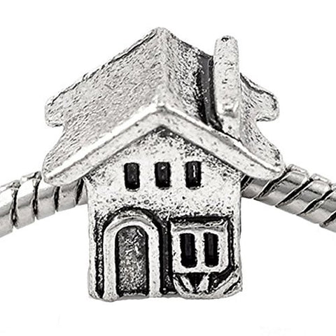 Family Home/house Bead European Bead Compatible for Most European Snake Chain Charm Bracelet - Sexy Sparkles Fashion Jewelry - 1