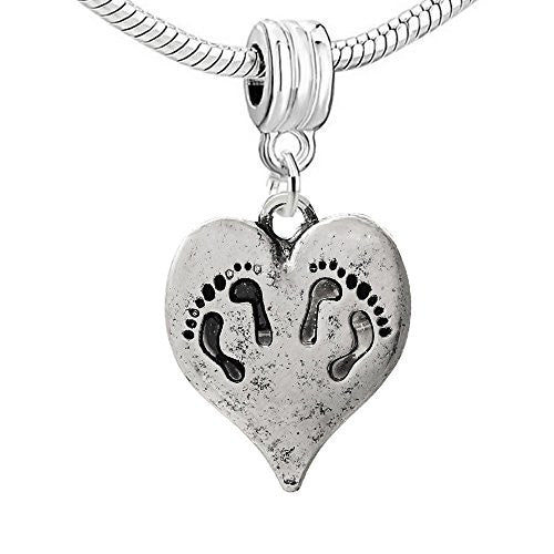 Baby Heart Charm Bead Compatible for Most European Snake Chain Bracelet - Sexy Sparkles Fashion Jewelry