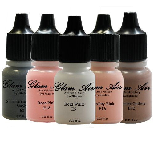 Fall in Love Collection 5 Shades of Glam Air Airbrush Makeup Water-based Formula Last Over 18 Hours (For All Skin Types)E2,E5,E12,E16,E18 - Sexy Sparkles Fashion Jewelry - 1