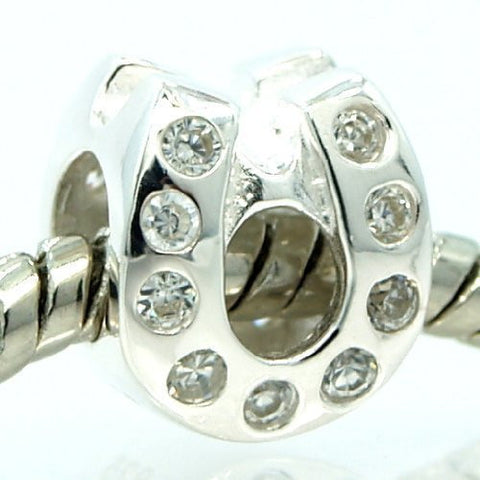 Horseshoe Charm European Bead Compatible for Most European Snake Chain Bracelet - Sexy Sparkles Fashion Jewelry - 2