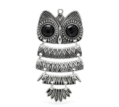 Large Owl Charm Pendant for Necklace - Sexy Sparkles Fashion Jewelry - 4